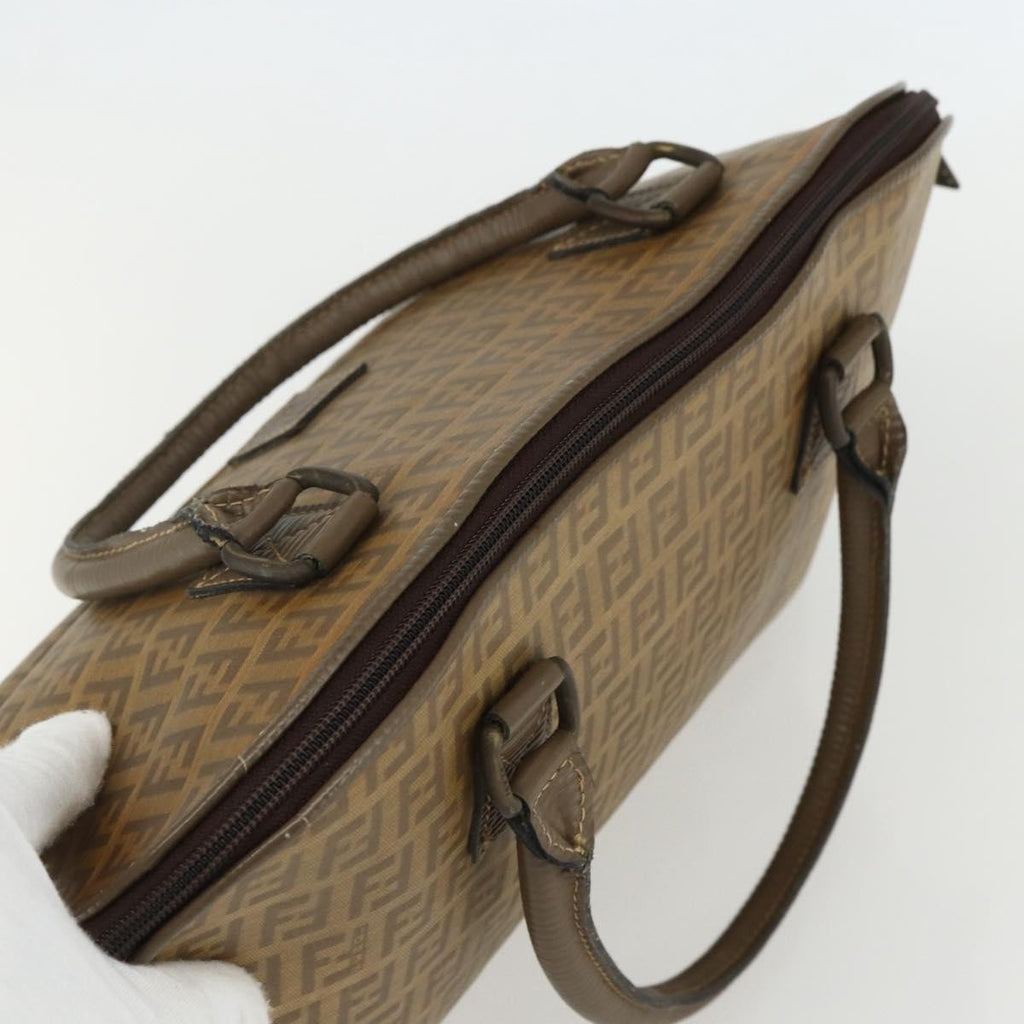 Fendi Zucchino Canvas Brown Canvas Handbag