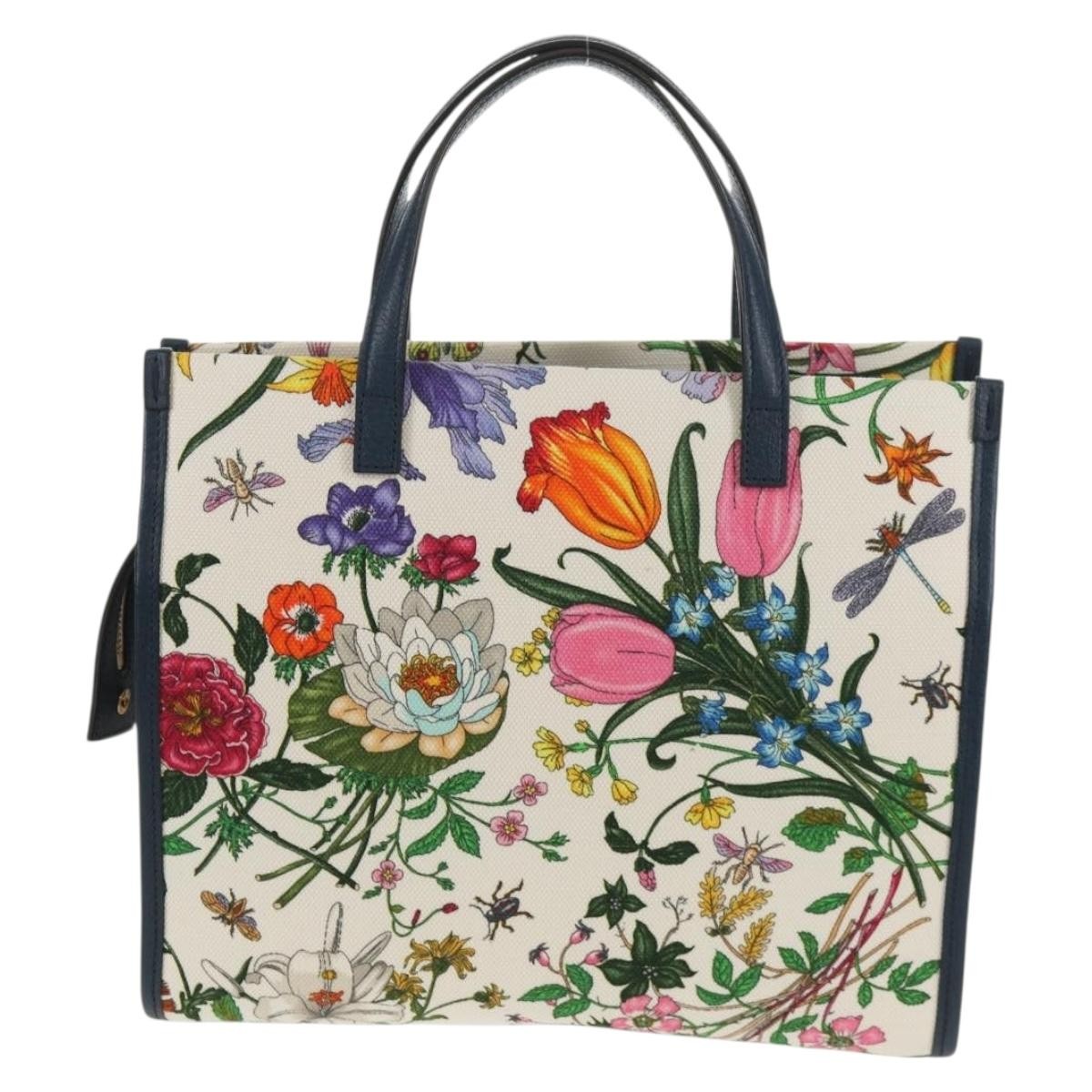Gucci Flora Canvas Multicolour Canvas Tote Bag Bag (Pre-Owned)