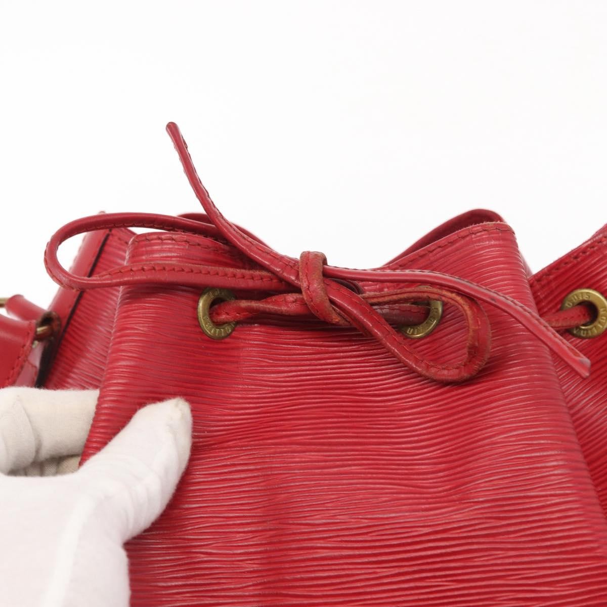 Louis Vuitton Petit Noe Handbag Epi Leather Red Leather Shoulder Bag