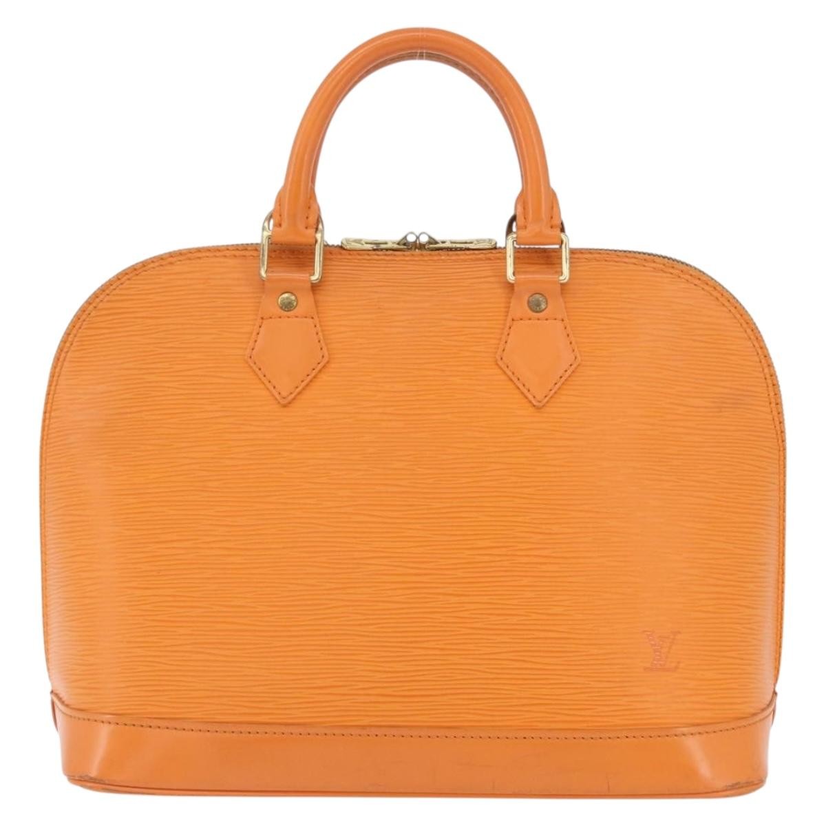 Louis Vuitton Vintage Alma Handbag Epi Leather Orange Leather Handbag