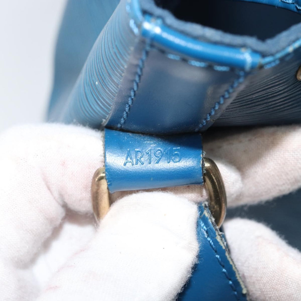Louis Vuitton Petit Noe Handbag Epi Leather Blue Leather Shoulder Bag