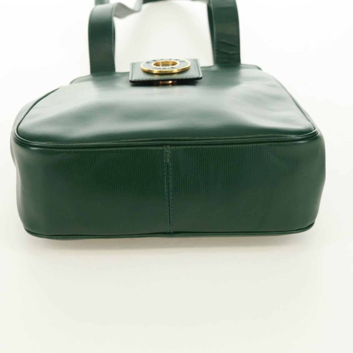 Celine Circle Logo Shoulder Bag Leather Green Leather Shoulder Bag Bag