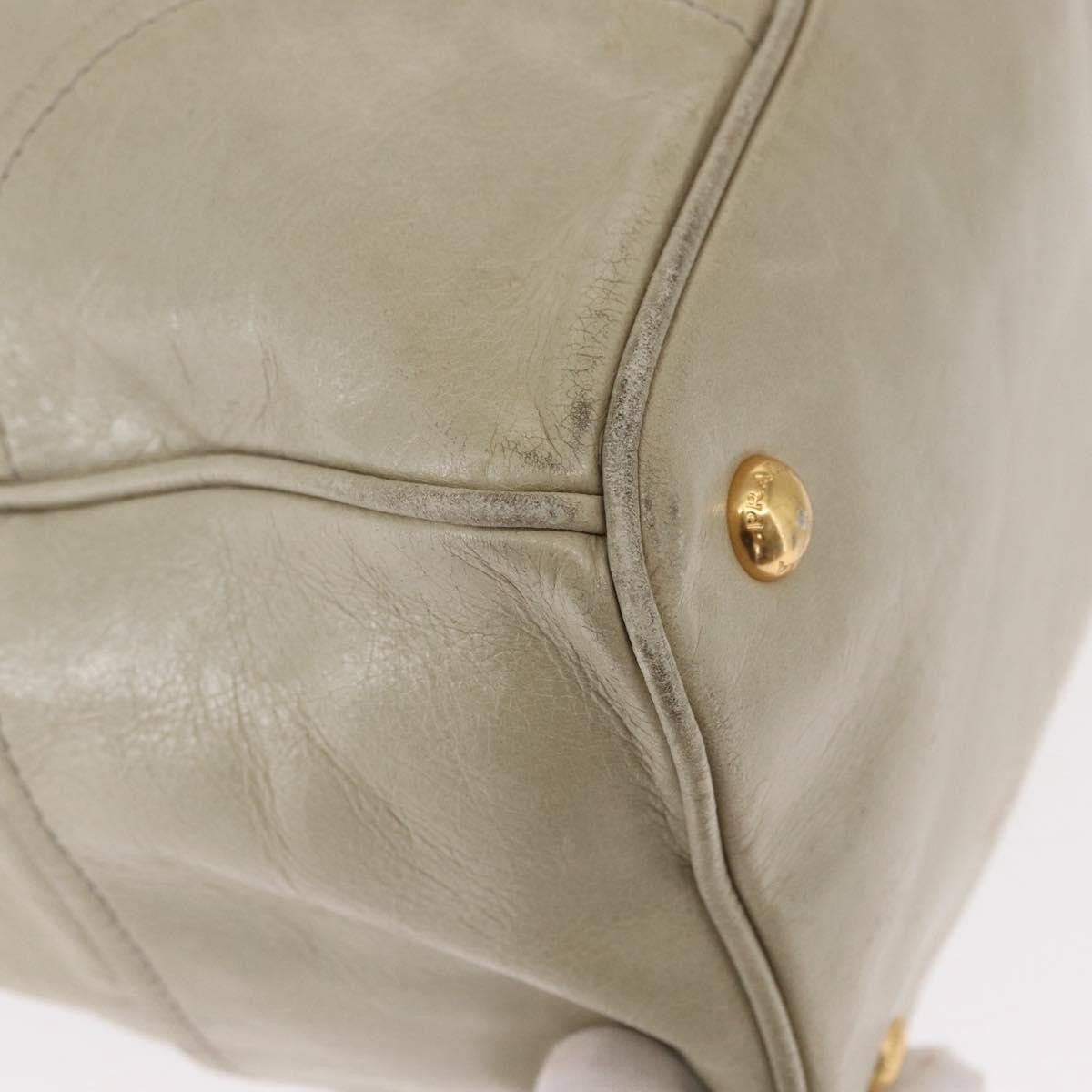 Prada Tote Vitello Daino Vitello Daino Beige Leather Handbag