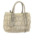 Prada Gaufre Convertible Tote Tessuto Beige Nylon Tote Bag Bag