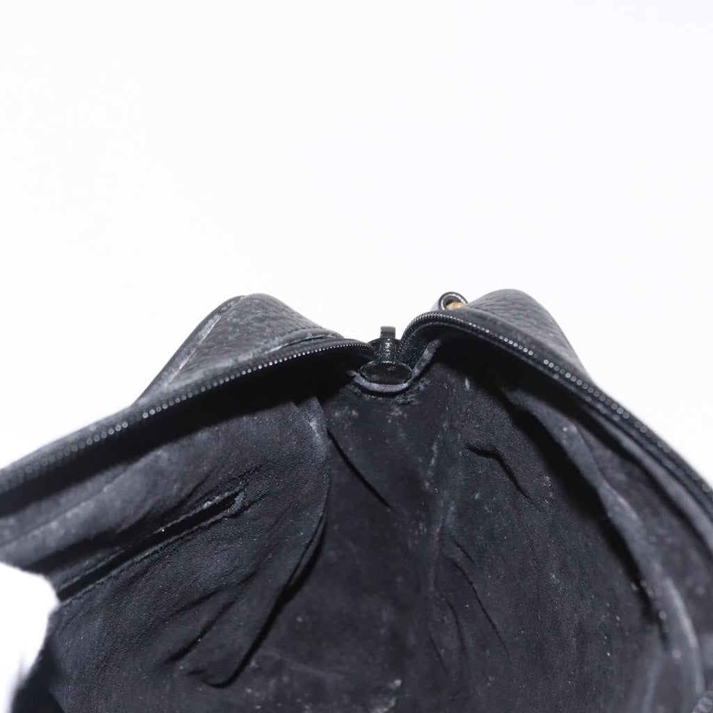 Gucci Vintage Shoulder Bag Leather Black Leather Shoulder Bag Bag (Pre-Owned)