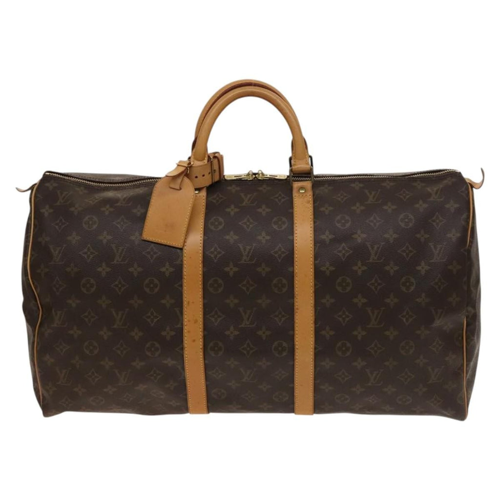Louis Vuitton Keepall Bag Monogram Canvas Brown Canvas Travel Bag