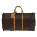 Louis Vuitton Keepall Bag Monogram Canvas Brown Canvas Travel Bag