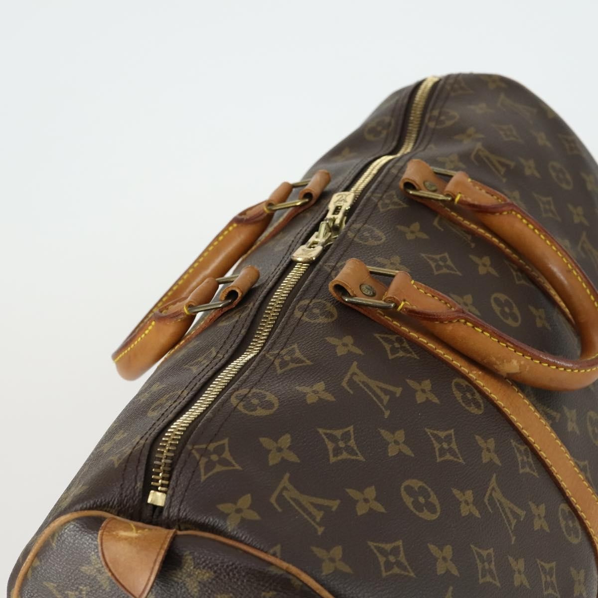 Louis Vuitton Keepall Bag Monogram Canvas Brown Canvas Travel Bag