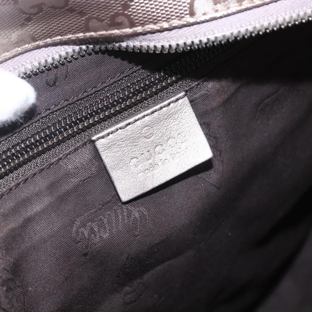 Gucci Plus Tote Gg Imprime Silver Pvc Tote Bag Bag (Pre-Owned)