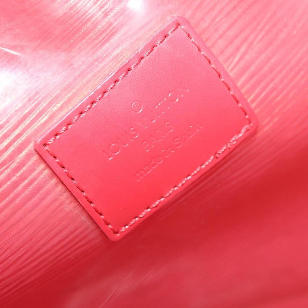 Louis Vuitton Plage Lagoon Bay Handbag Vinyl Epi Leather Red Plastic Tote Bag