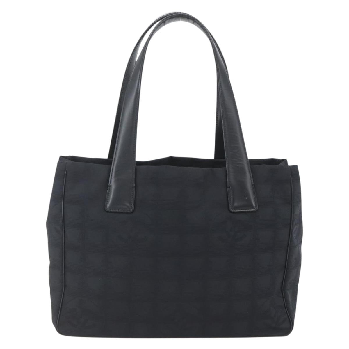 Chanel Travel Line Tote Nylon Black Nylon Tote Bag Bag