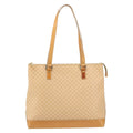 Celine Vintage Macadam Tote Bag Canvas And Leather Beige Canvas Tote Bag Bag