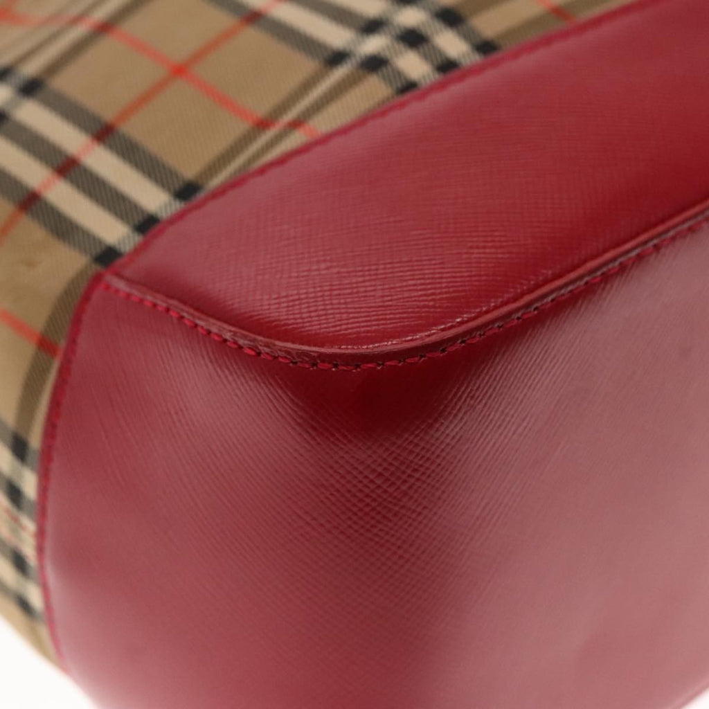 Burberry Nova Check Shoulder Bag Canvas And Leather Beige Canvas Shoulder Bag