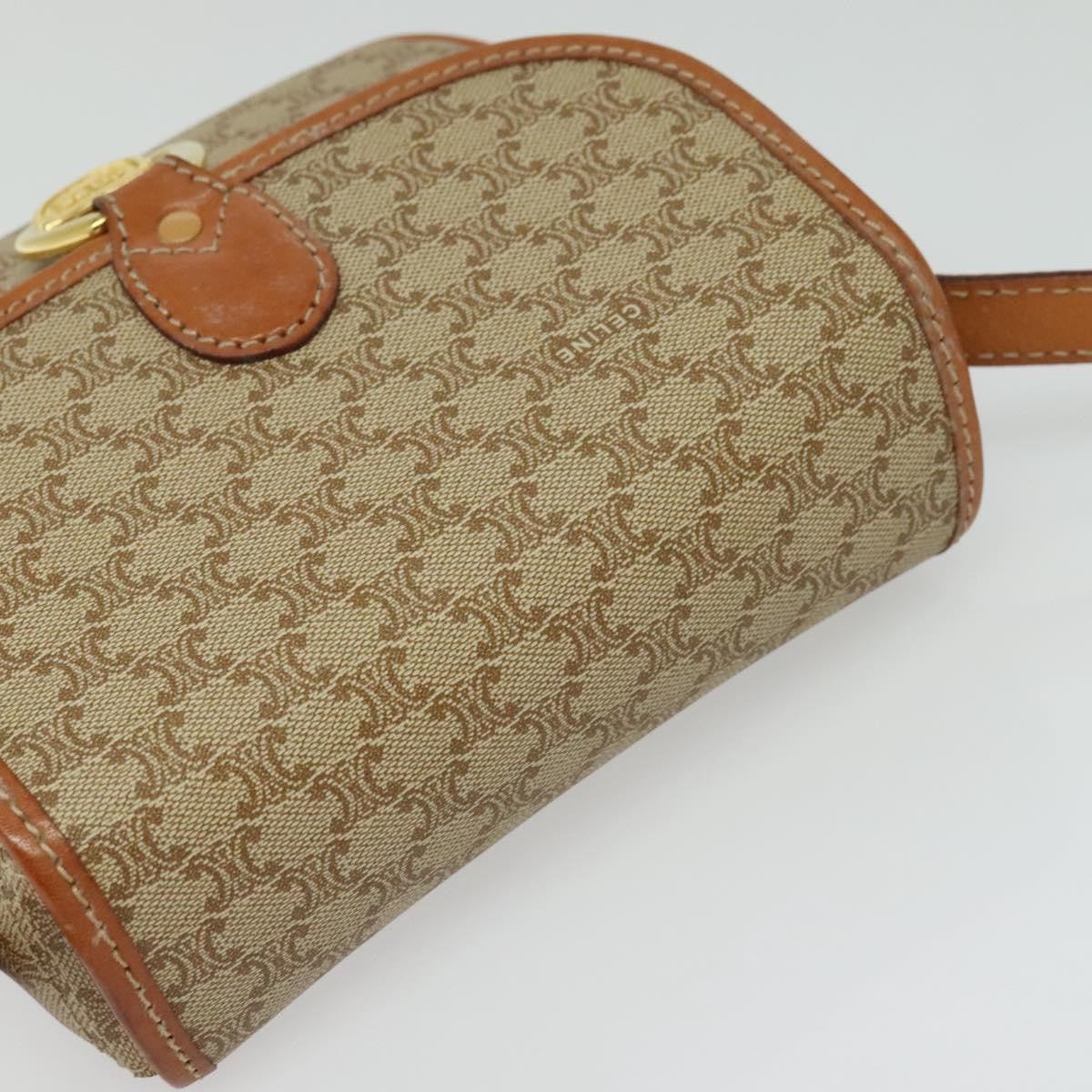 Celine Vintage Macadam Shoulder Bag Canvas Beige Canvas Bag