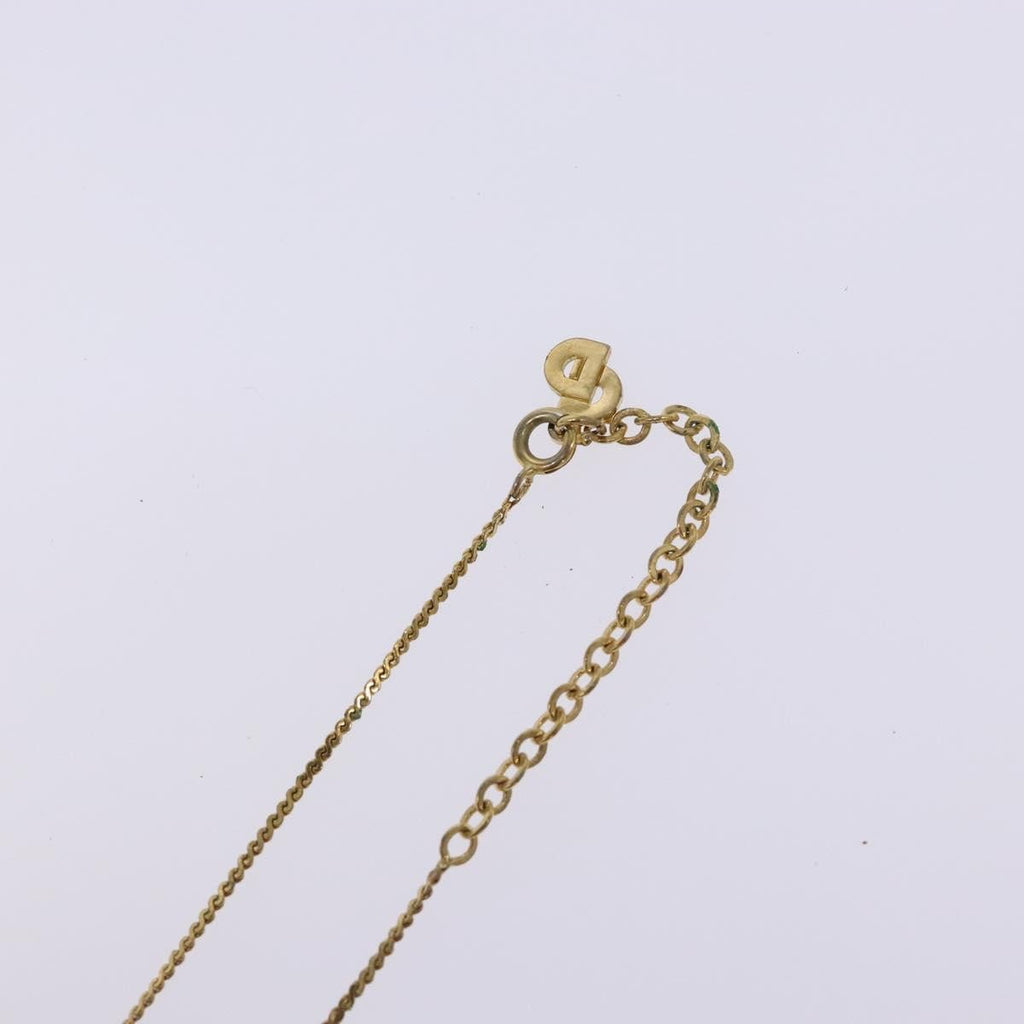Christian Dior Cd Round Pendant Necklace Metal Gold Metal Jewelry (Pre-Owned)