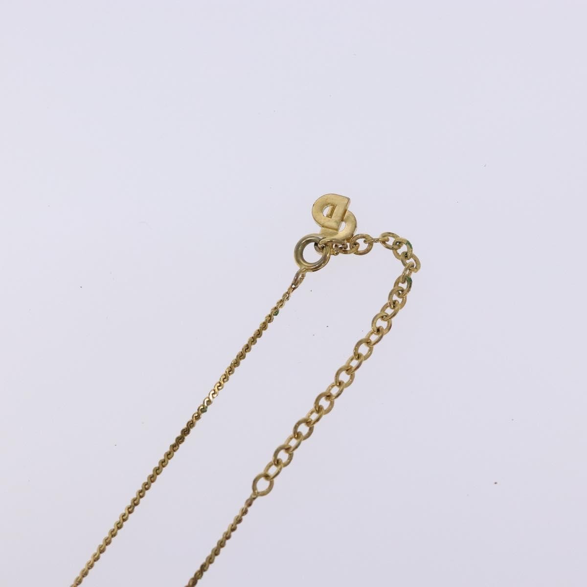 Christian Dior Cd Round Pendant Necklace Metal Gold Metal Jewelry (Pre-Owned)