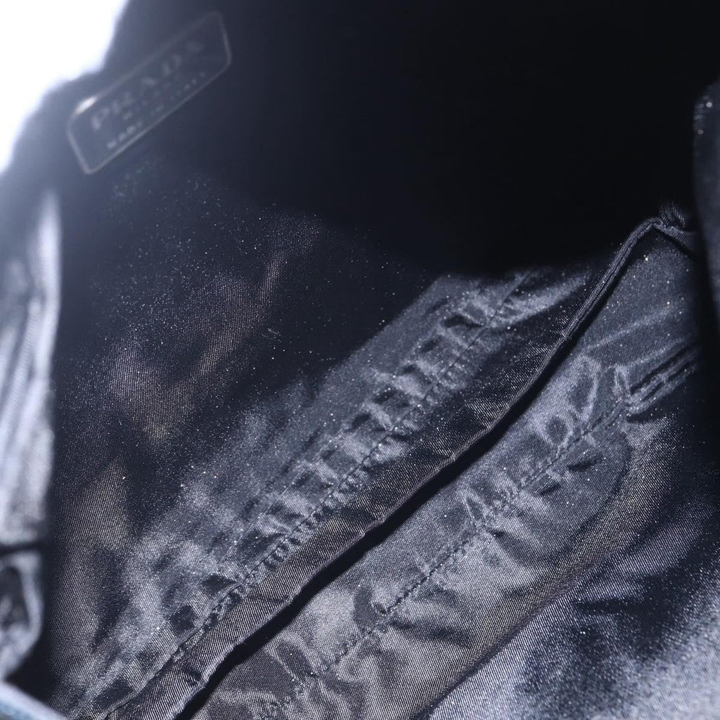 Prada Zip Messenger Quilted Tessuto Black Nylon Shoulder Bag Bag