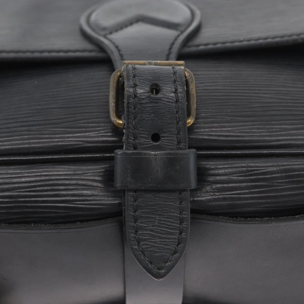 Louis Vuitton Cartouchiere Handbag Epi Leather Black Leather Shoulder Bag