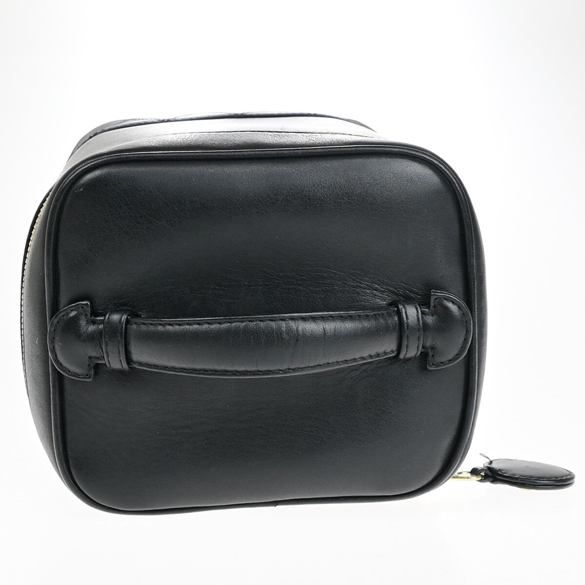 Chanel Vanity Pouch Leather Black Leather Bag