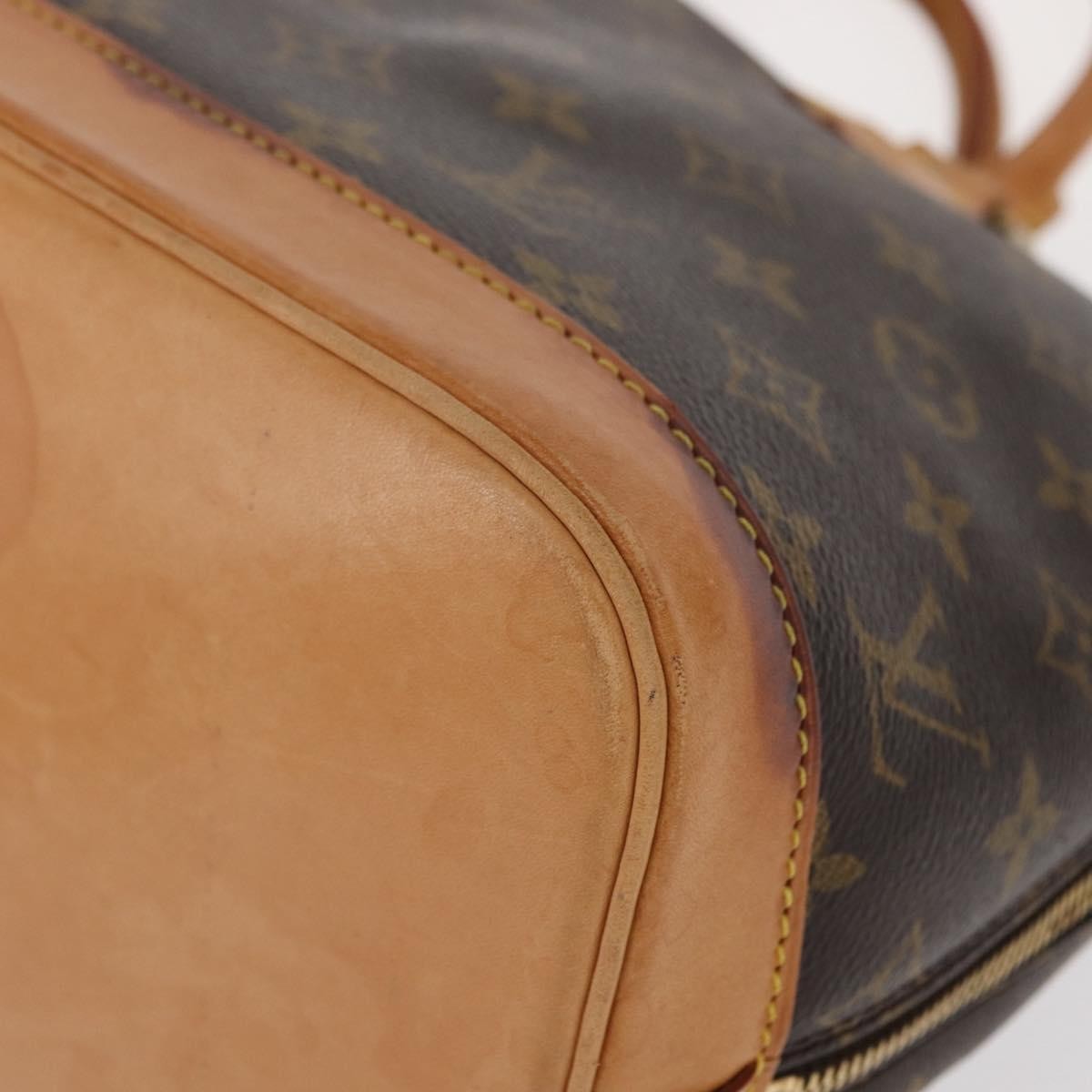 Louis Vuitton Alma Handbag Monogram Canvas Brown Canvas Handbag