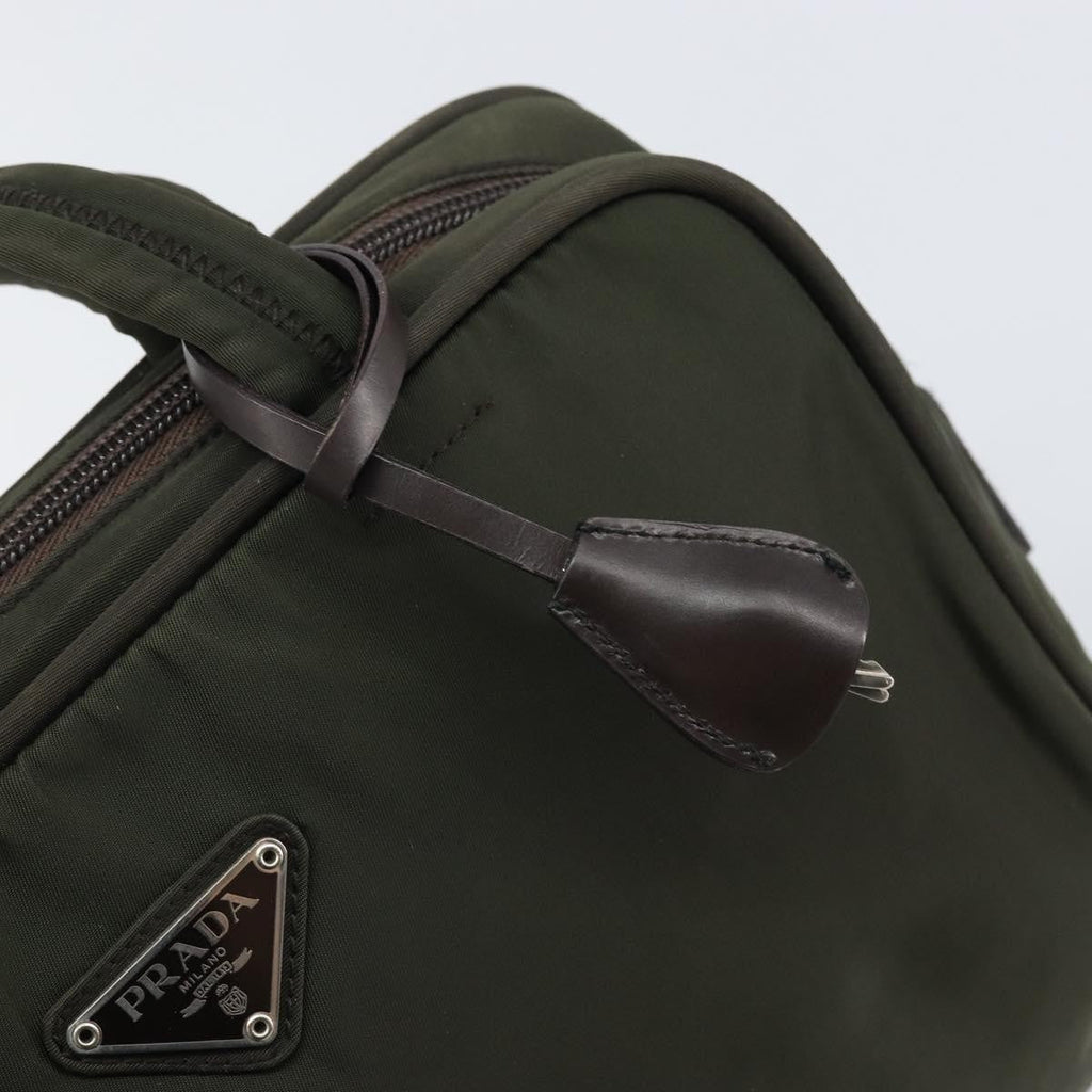 Prada Zip Around Tote Tessuto Khaki Nylon Handbag