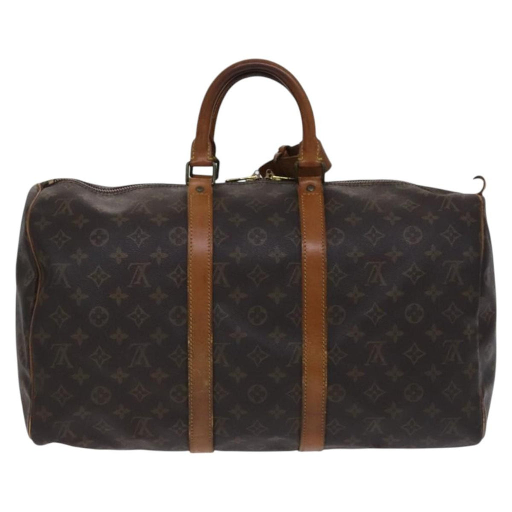 Louis Vuitton Keepall Bag Monogram Canvas Brown Canvas Travel Bag