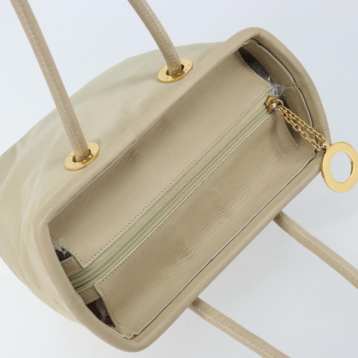 Celine Handbag Nylon Beige Nylon Handbag