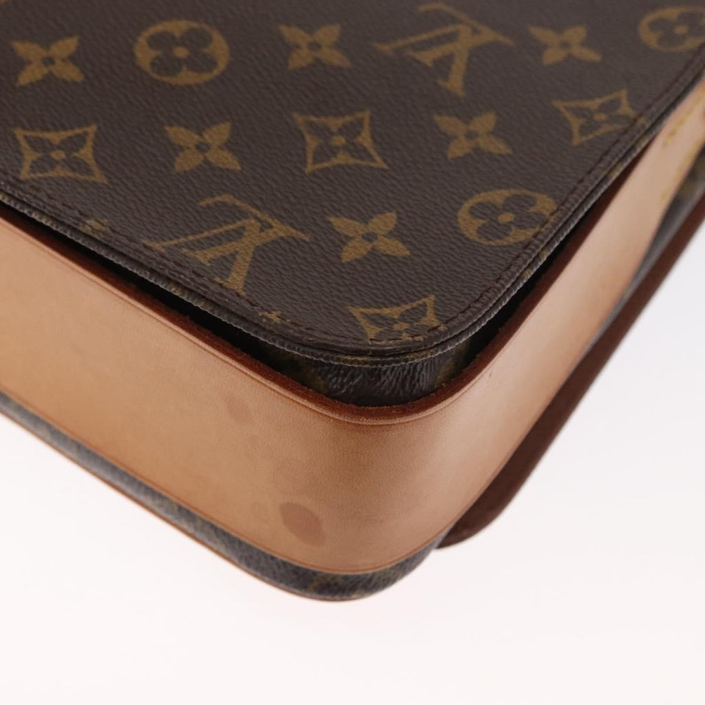 Louis Vuitton Cartouchiere Handbag Monogram Canvas Brown Canvas Shoulder Bag