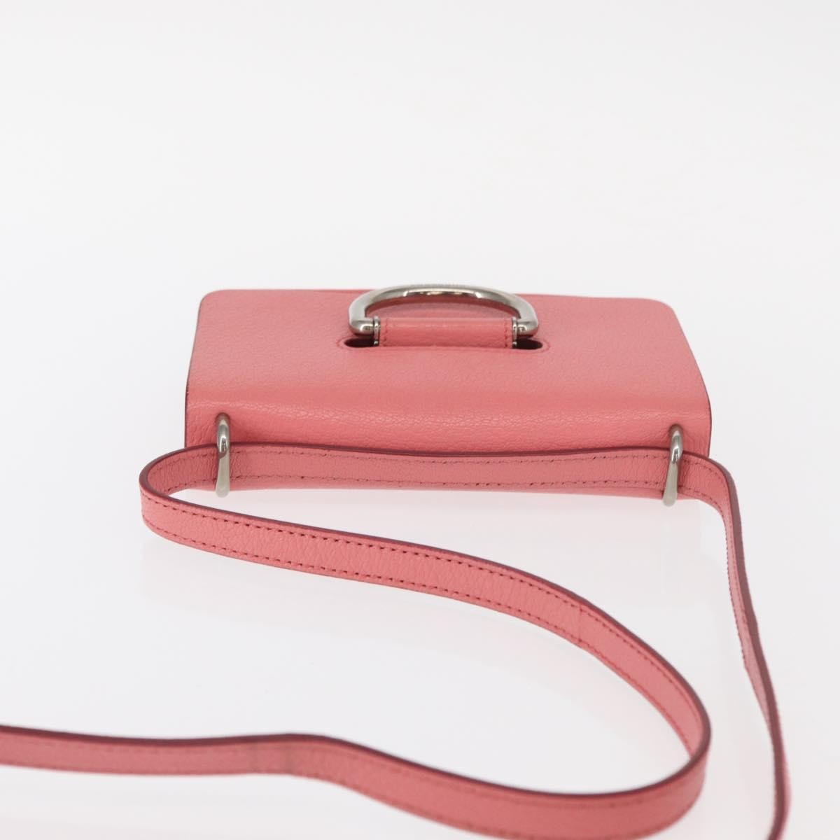 Burberry D-Ring Shoulder Bag Leather Pink Leather Shoulder Bag