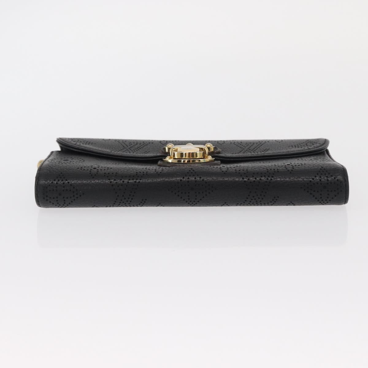 Louis Vuitton Amelia Wallet Mahina Leather Black Leather Wallets Accessory