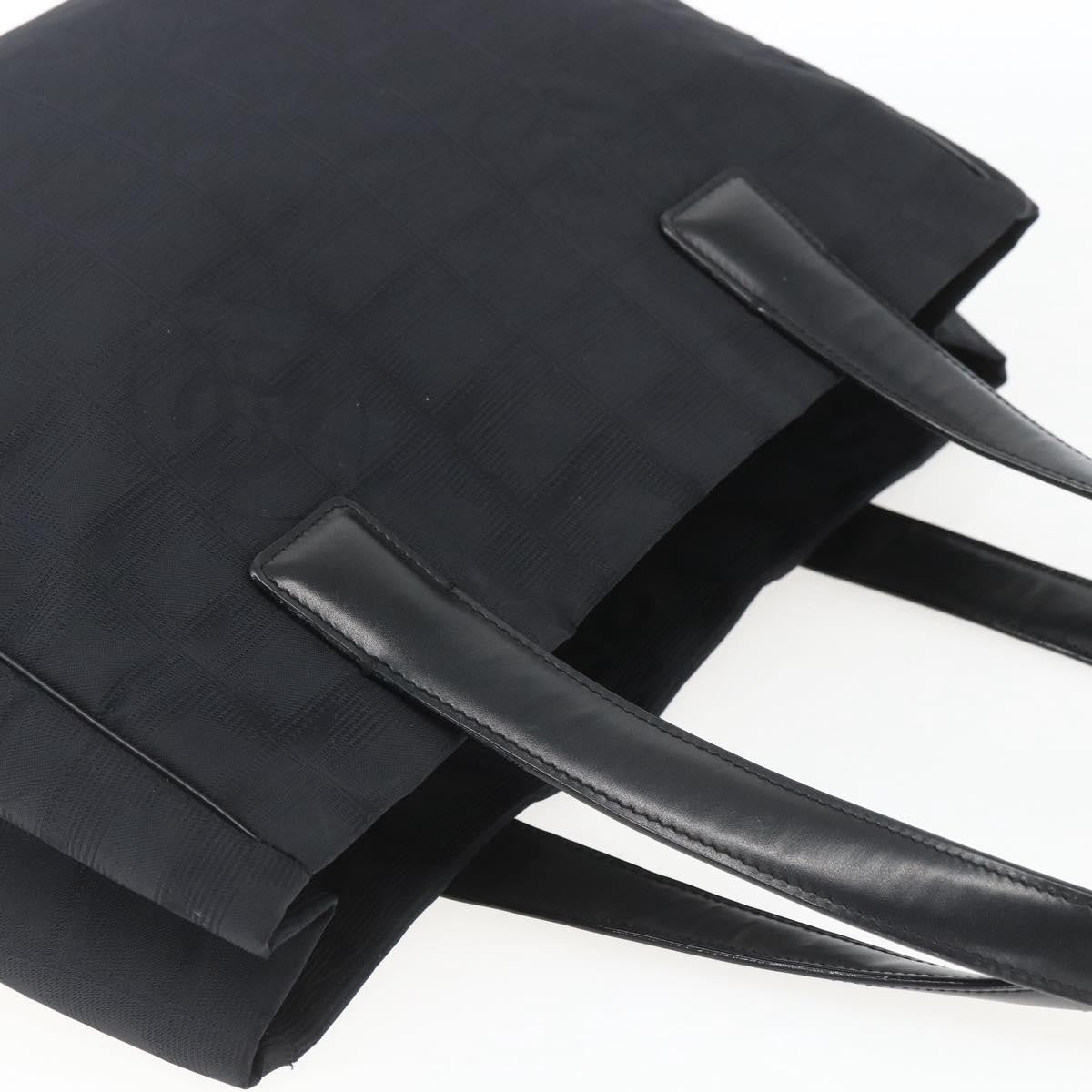 Chanel Travel Line Tote Nylon Black Nylon Tote Bag Bag