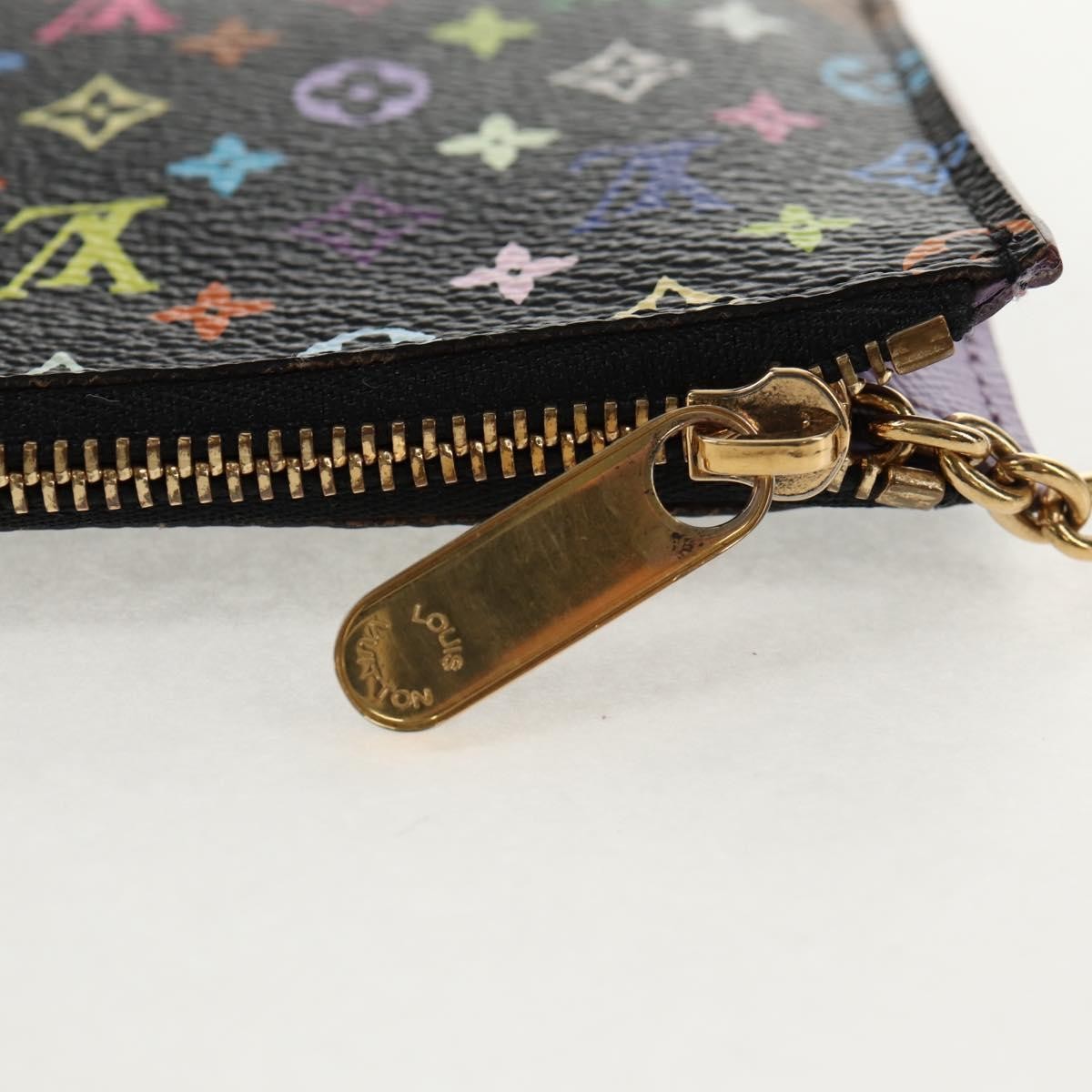 Louis Vuitton Pochette Clés Nm Monogram Multicolor Canvas Black Canvas Wallets Accessory