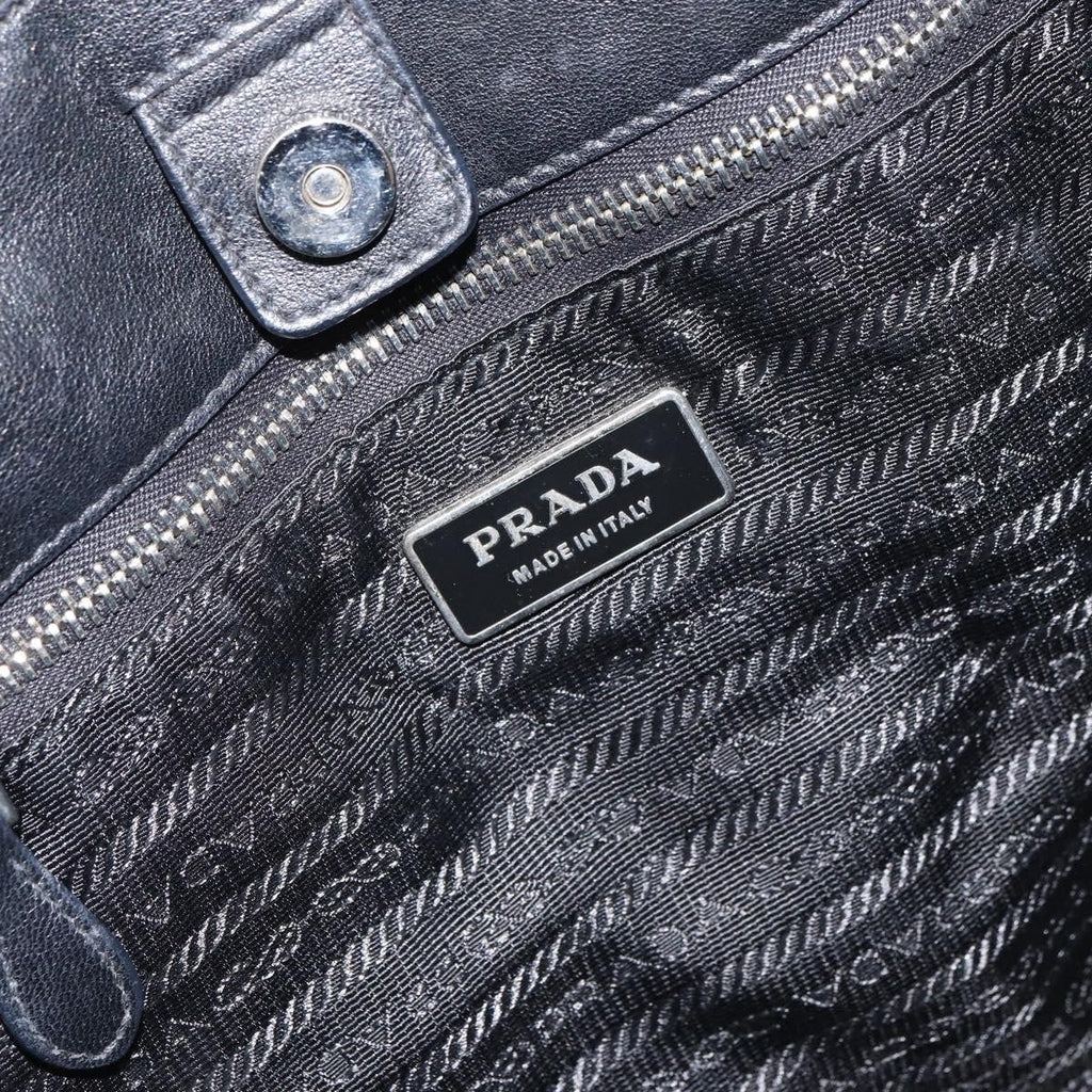 Prada Bow Tote Tessuto With Leather Black Nylon Tote Bag Bag