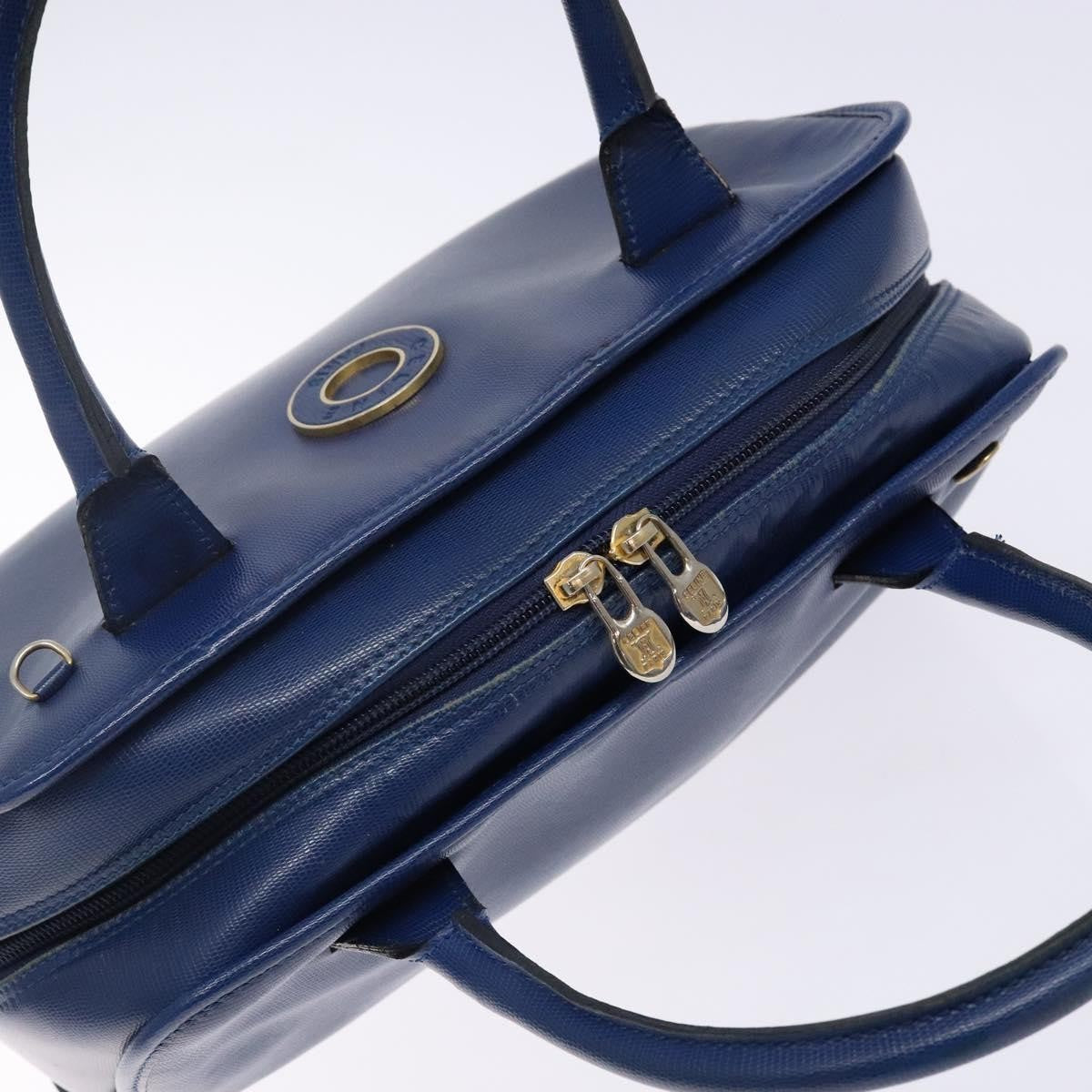 Celine Circle Logo Handbag Leather Blue Leather Bag