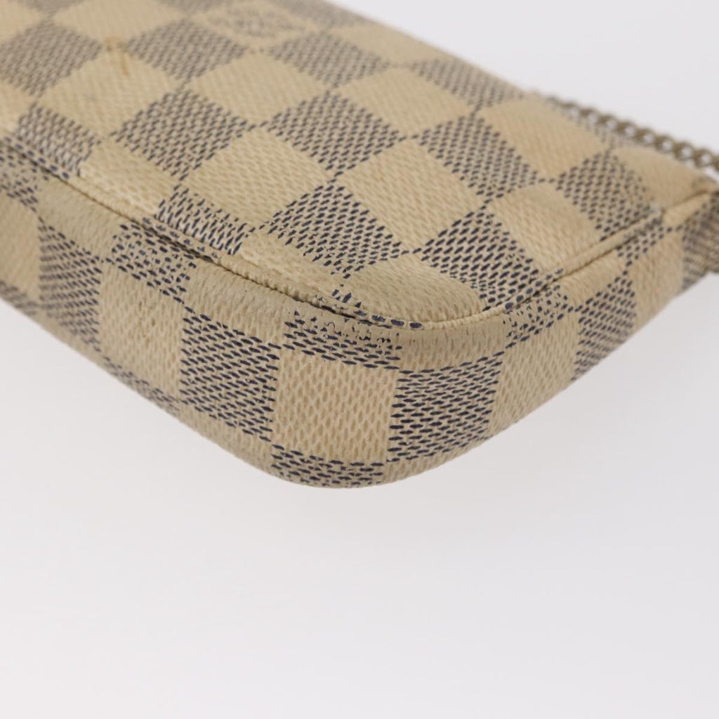Louis Vuitton Mini Pochette Accessoires Damier Canvas White Canvas Clutche & Pouche Bag
