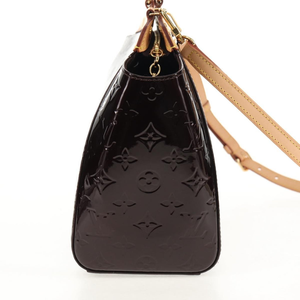 Louis Vuitton Brea Handbag Monogram Vernis Burgundy Patent_Leather Handbag