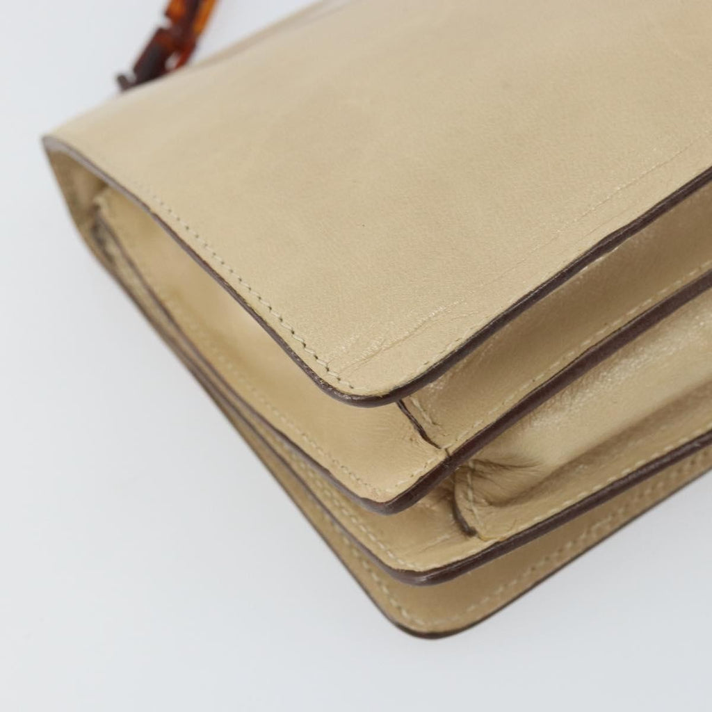 Prada Flap Shoulder Bag Leather Beige Leather Shoulder Bag Bag