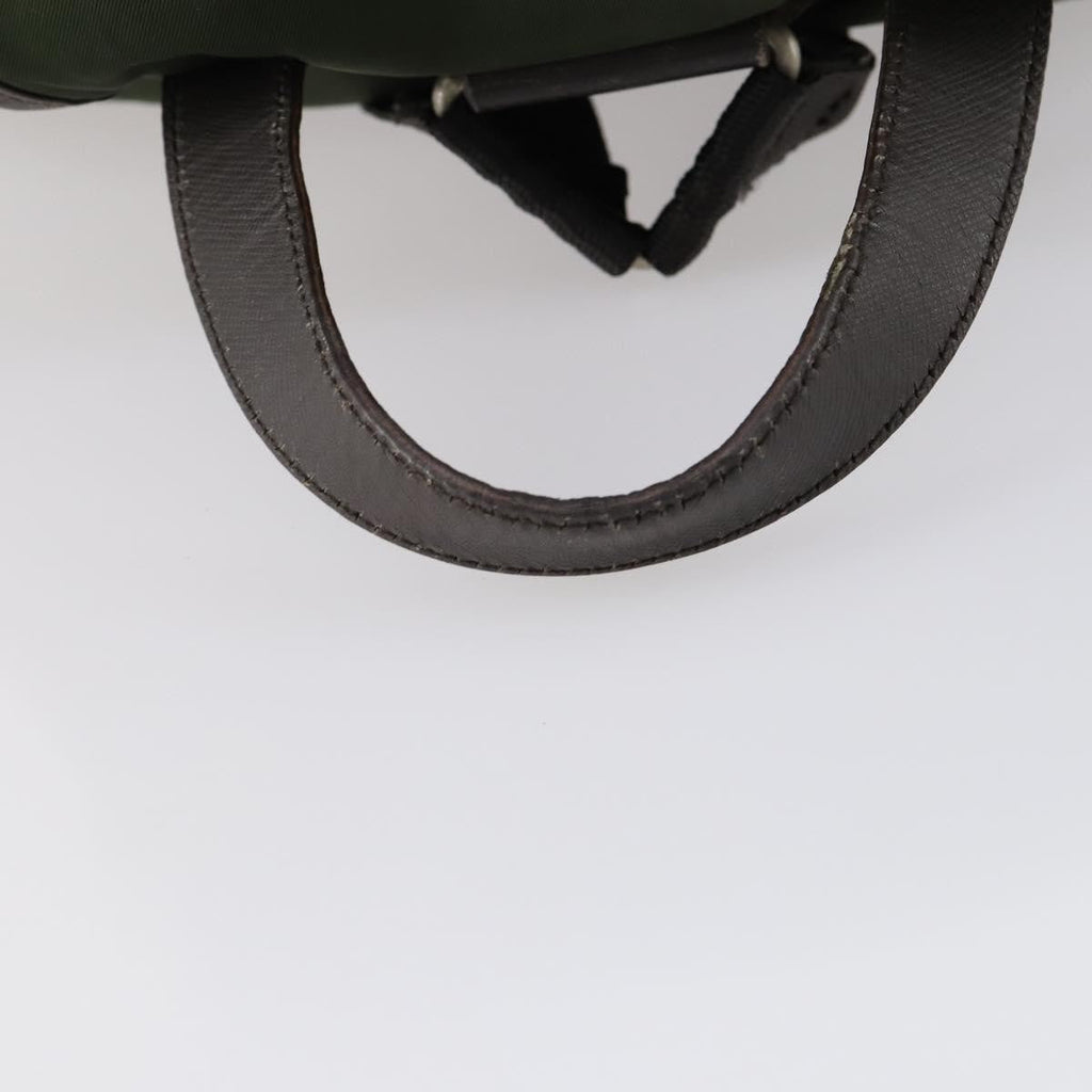 Prada Double Front Pocket Backpack Tessuto Khaki Nylon Backpack Bag