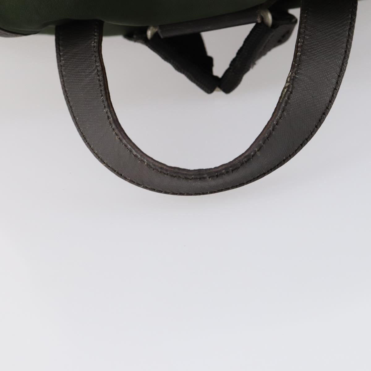 Prada Double Front Pocket Backpack Tessuto Khaki Nylon Backpack Bag