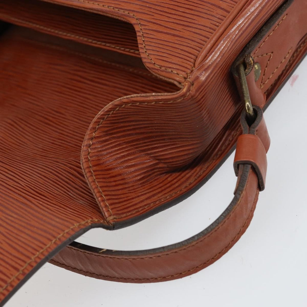 Louis Vuitton Cartouchiere Handbag Epi Leather Brown Leather Shoulder Bag