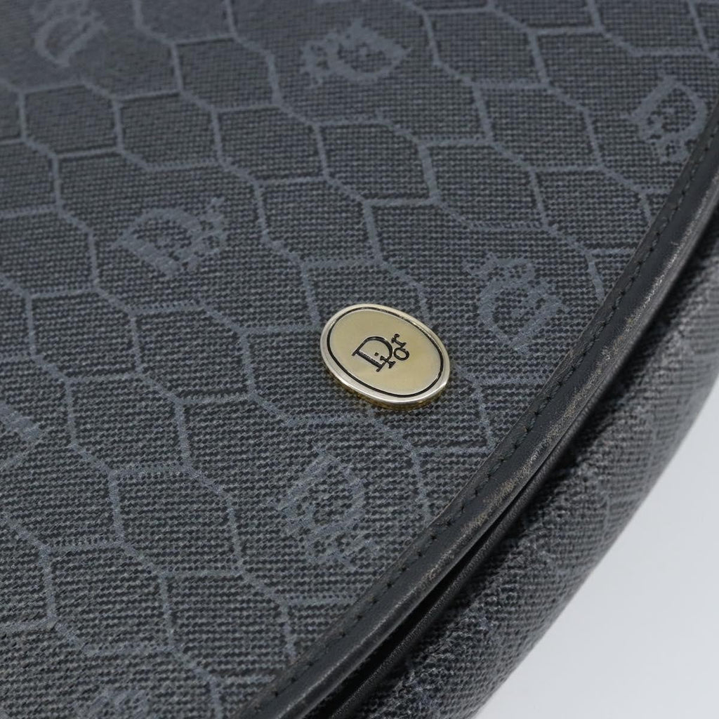 Christian Dior Vintage Honeycomb Shoulder Bag Canvas Black Canvas Shoulder Bag Bag (Pre-Owned)