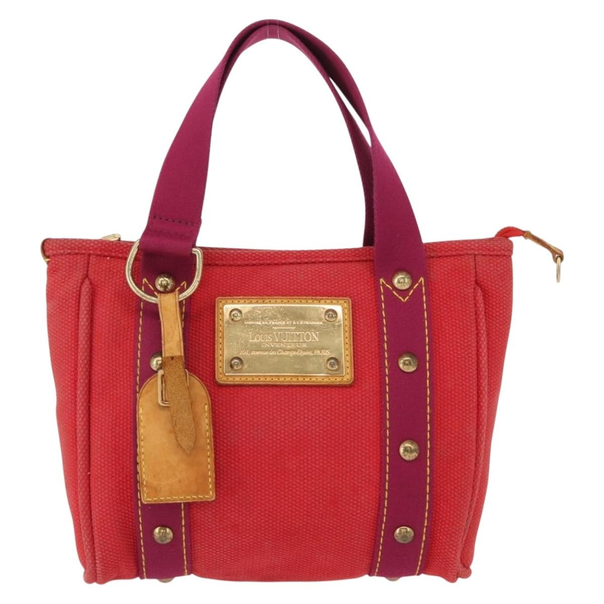Louis Vuitton Antigua Tote Canvas Red Canvas Tote Bag