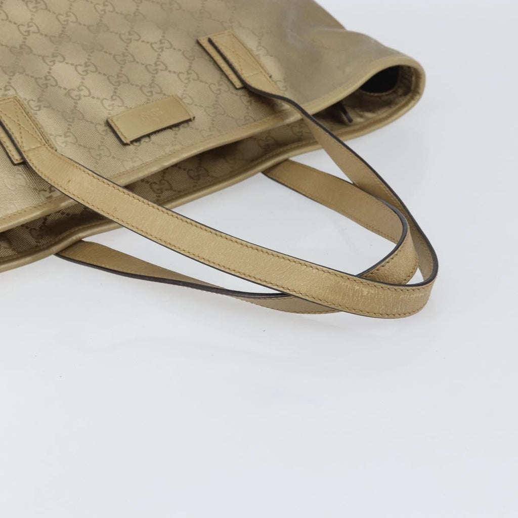 Gucci Plus Tote Gg Imprime Gold Pvc Tote Bag Bag (Pre-Owned)