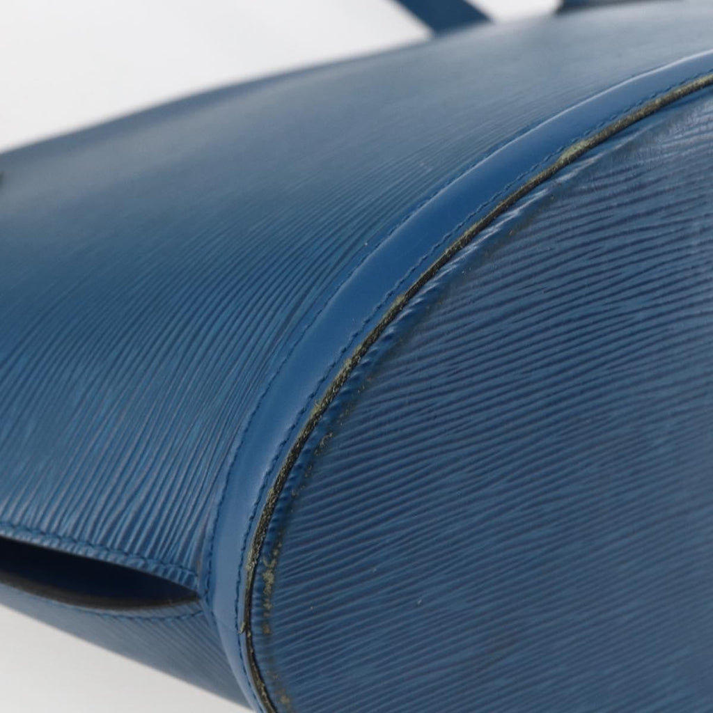 Louis Vuitton Saint Jacques Handbag Epi Leather Blue Leather Shoulder Bag