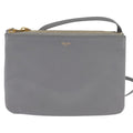 Celine Trio Crossbody Bag Leather Gray Leather Crossbody Bag Bag