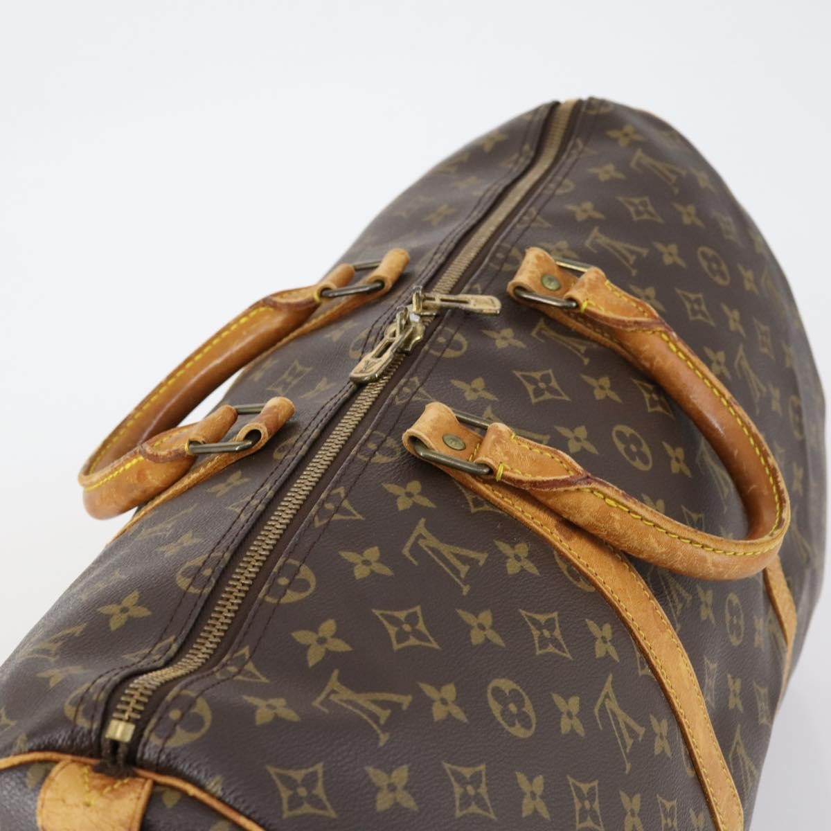 Louis Vuitton Keepall Bag Monogram Canvas Brown Canvas Travel Bag