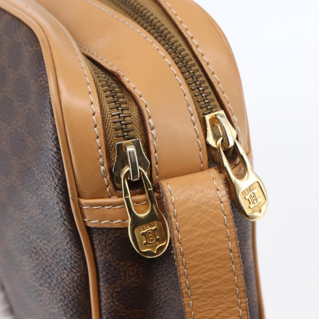 Celine Macadam Shoulder Bag Pvc Leather Brown Pvc Shoulder Bag Bag