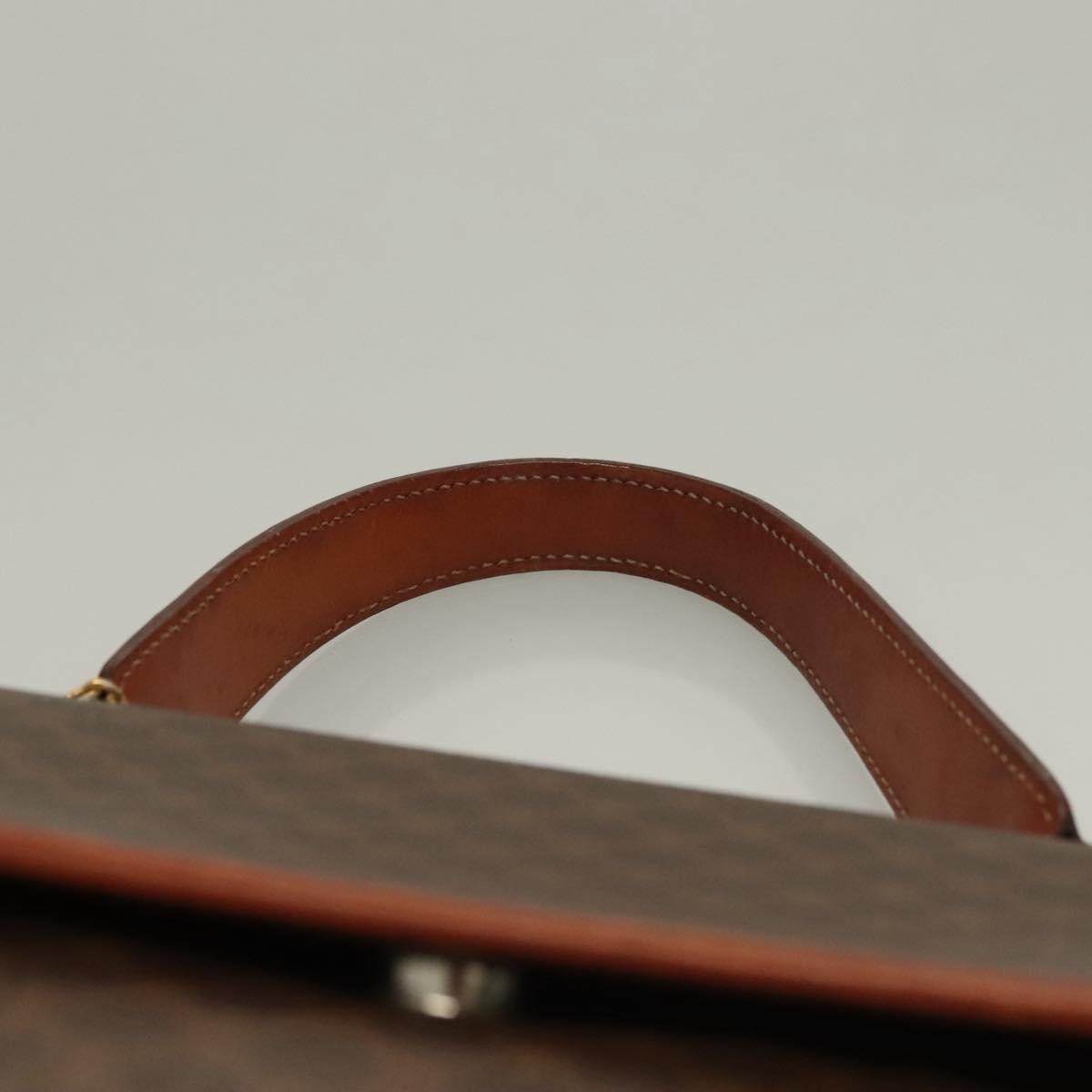 Celine Triomphe Vintage Handbag Macadam Canvas Brown Canvas Bag