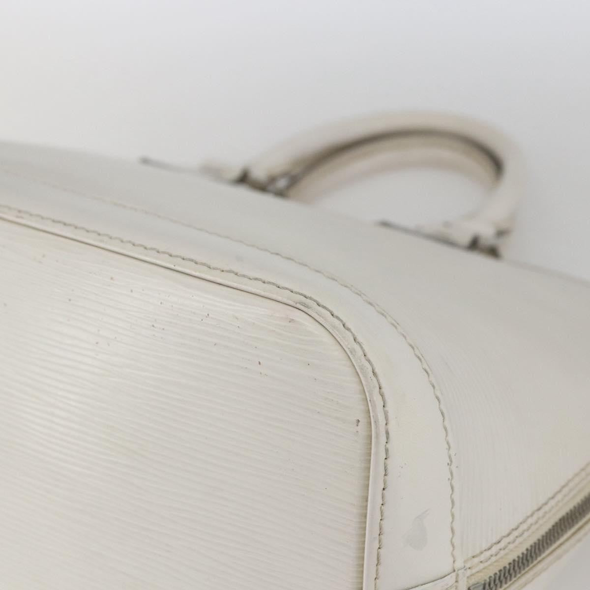 Louis Vuitton Alma Handbag Epi Leather White Leather Handbag