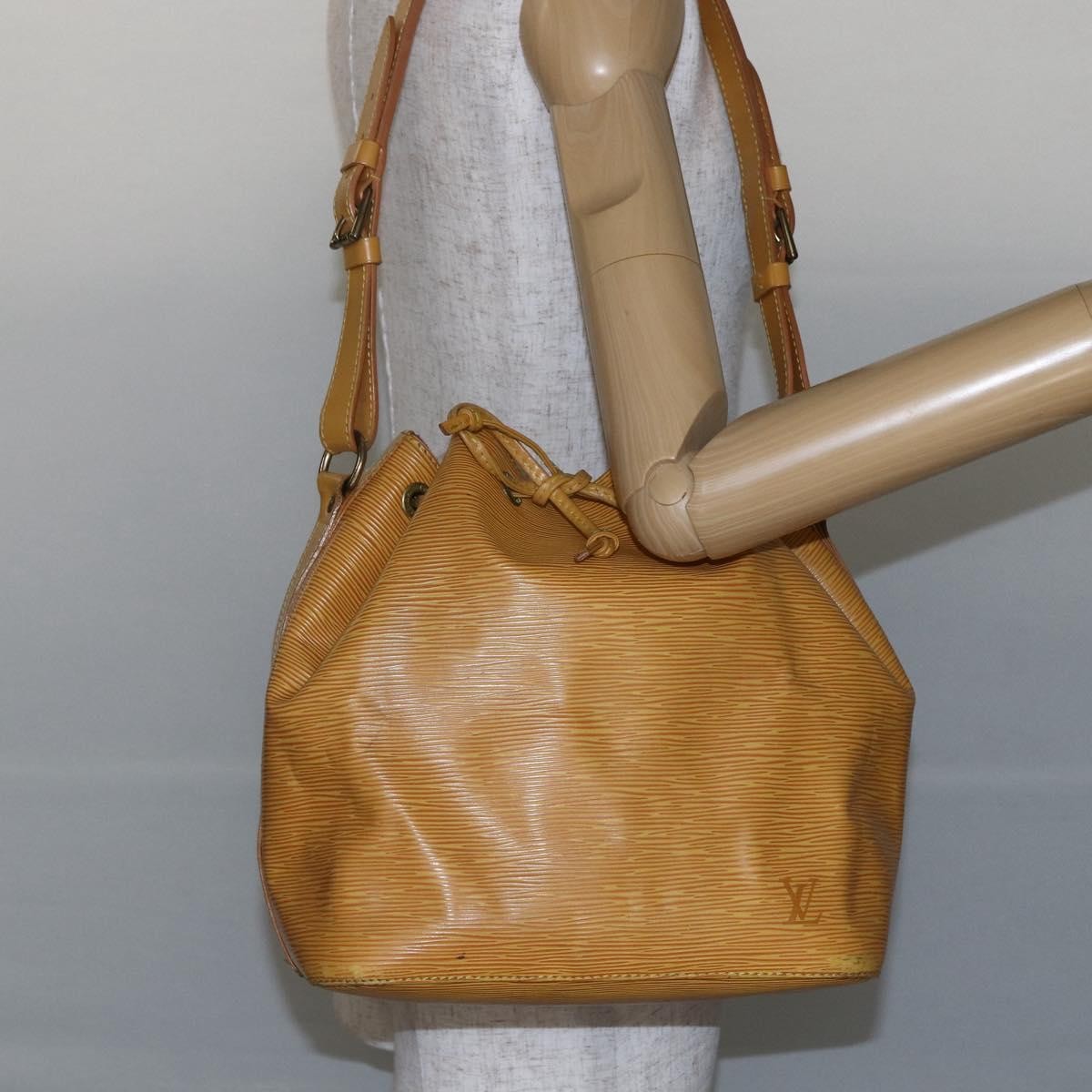 Louis Vuitton Petit Noe Handbag Epi Leather Yellow Leather Shoulder Bag